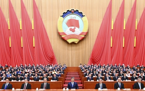 全国政协十四届四次会议在京开幕 习近平李强赵乐际蔡奇丁薛祥李希韩正到会祝贺 王沪宁作政协常委会工作报告 石泰峰主持 何报翔作提案工作情况报告